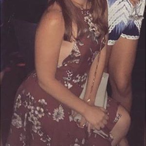 Backless floral dress